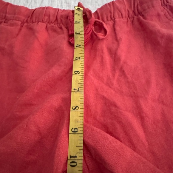 Talbots Shorts Women Small Pink High Rise Chino Drawstring Linen Pockets - Picture 7 of 9